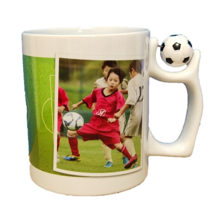 オリジナルマグカップ(サッカーボールつき) 写真入り