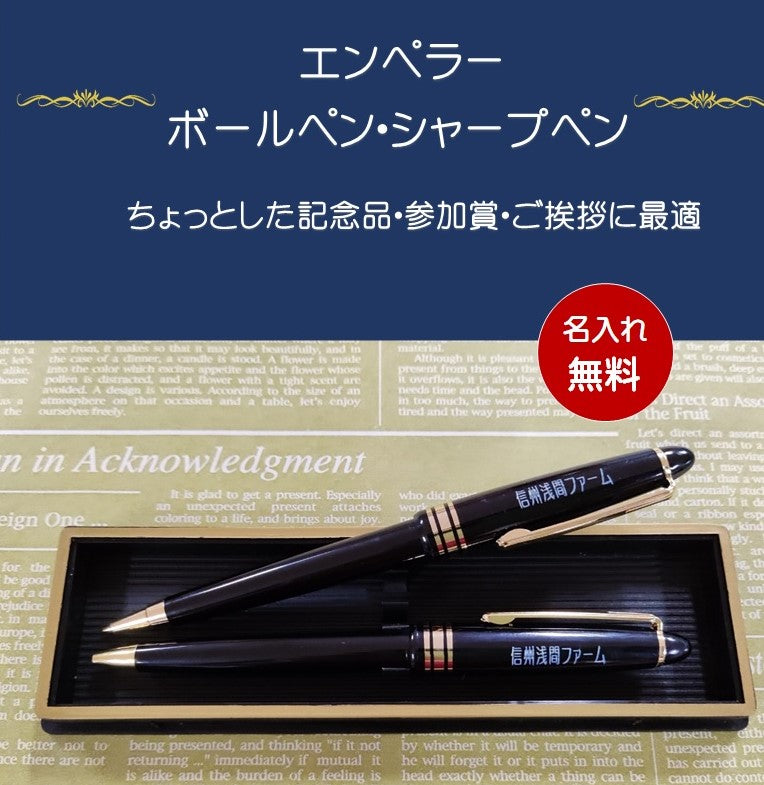 名入れ 筆記具 人気商品 エンペラー・ボールペン&シャープペンセット