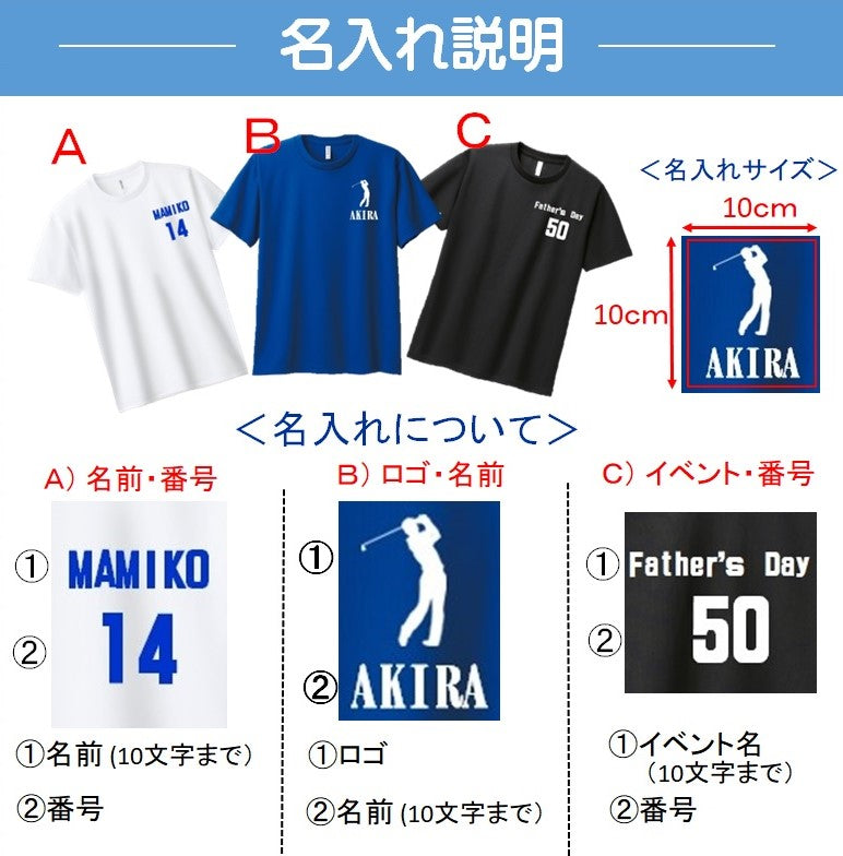 お名入　オリジナルプリントTシャツ　1枚からコミコミ価格です（デザイン代・印刷代・送料無料）